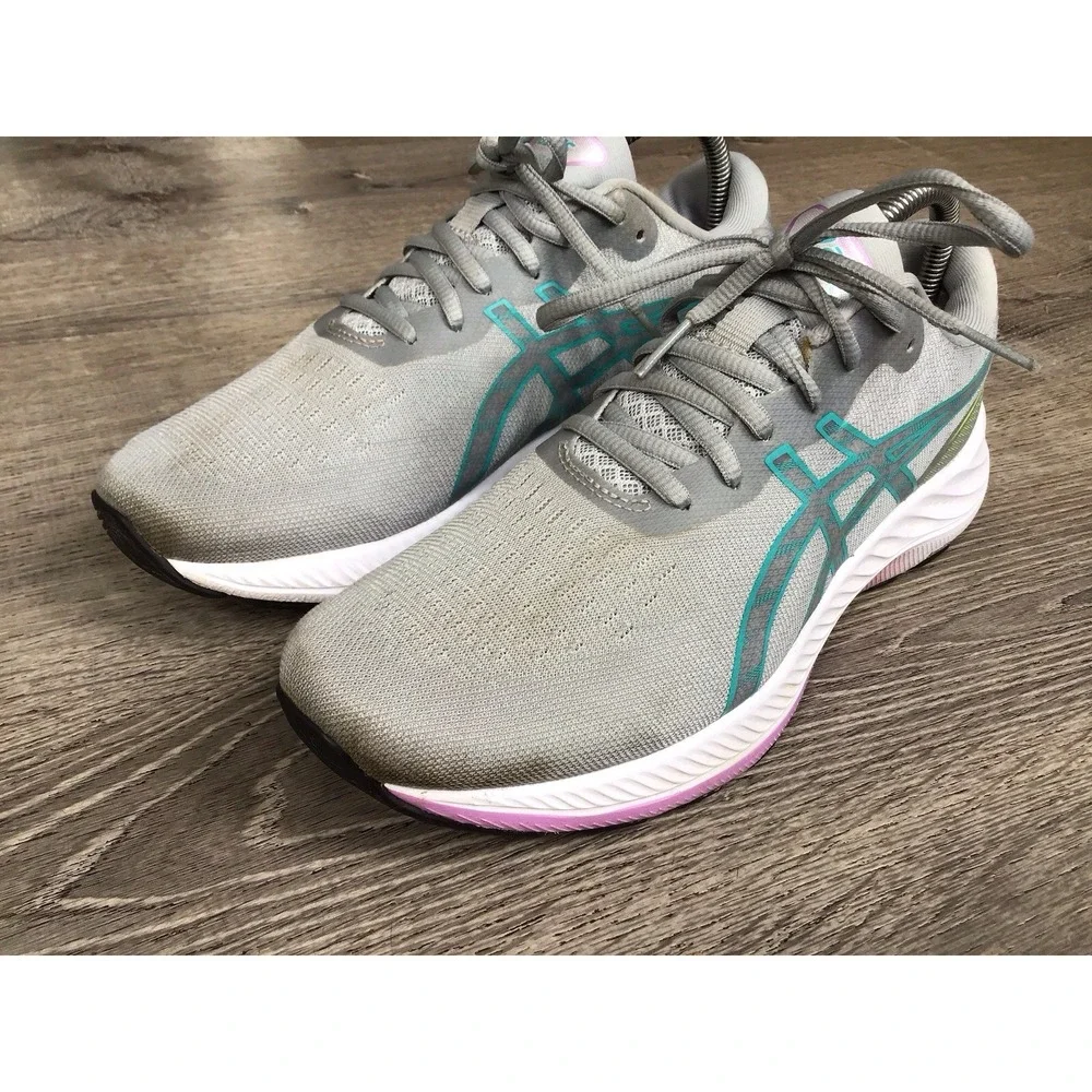 Asics Gel-Excite 9 Women's Size 9 Wide Running Shoes Piedmont Grey/Sea 1012B183